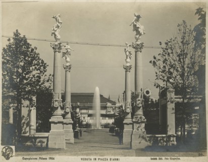 Milan Exhibition 1906: View of the Piazza d'Armi. 1906