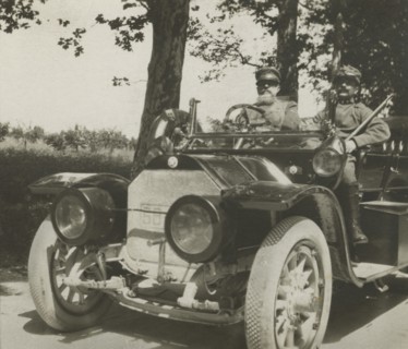 Touring Club National Excursion in the Tridentine Venice Region: parked trucks. 1919