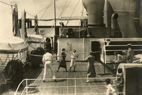 Games aboard the ocean liner Conte Verde