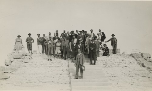 Hikers at Leptis Magna.