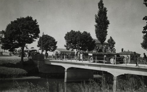 Touring Club Italiano Members along the reclaimed Lamone River.