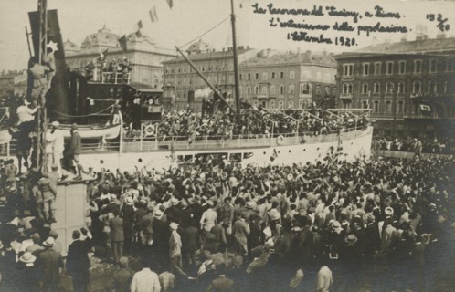 The Touring Club Italiano  Caravan in Fiume. 
	
		1920