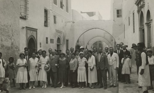 Excursionists on the streets of Tripoli. 
	
		1931