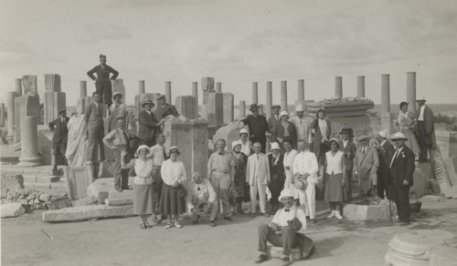 Excursionists at Leptis Magna. 
	
		1931