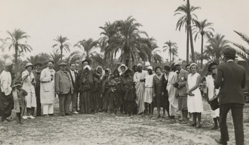 Excursionists in Libya together with some indigenous people. 
	
		1931
