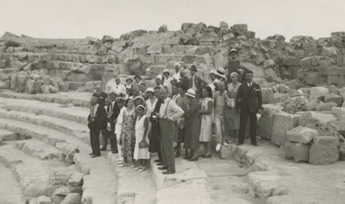 Excursionists in the Sabratha theater. 1931