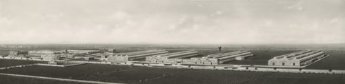 Aerial view of the Innocenti factories in Milan. 1955