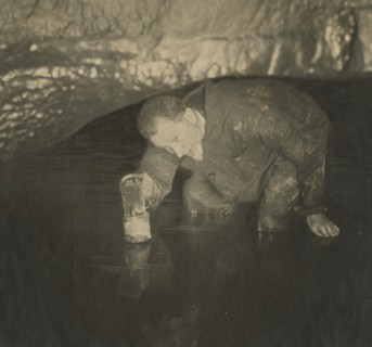 Luigi Vittorio Bertarelli in speleologist's gear. 1920-1925