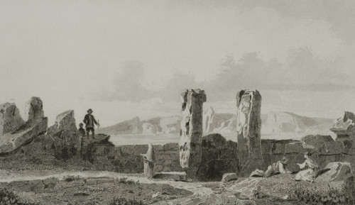 Xaghra, Island of Gozo, Malta. Ggantija. Ruins of a megalithic temple dating from the Neolithic era