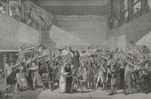 French Revolution. Tennis Court Oath (20 June 1789). Solemn pledge of union with the aim of putting