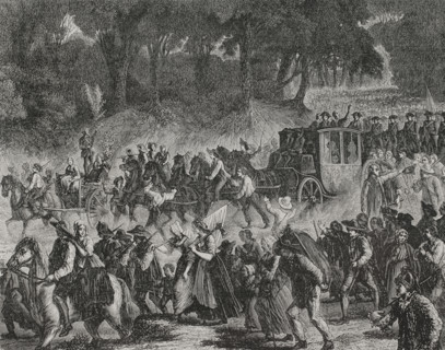 French Revolution. Flight to Varennes (20-21 June 1791). King Louis XVI (1754-1793) and his family