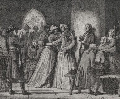 French Revolution. Reign of Terror (1793-1794). Appeal to those condemned to death, 1794. Drawing