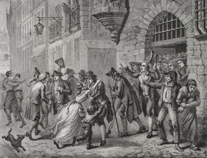 French Revolution (1789-1799). Paris. Freedom for people imprisoned during the Reign of Terror,