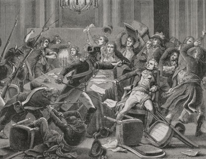 Maximilien Robespierre (1758-1794). French writer, lawyer and politician. Arrest of Robespierre and