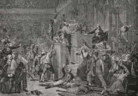 French Revolution. Revolt of 1 Prairial Year III. Popular revolt in Paris on 20 May 1795 against