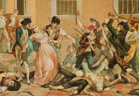 French Revolution. September Massacres (2 to 6 September 1792). The revolutionaries executed mass