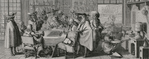 Paris, France. Academy session in the Jardin du Roi (Jardin des plantes). It was created in 1626.
