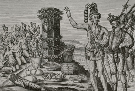 Second expedition of Rene de Goulaine de Laudonniere (c. 1510-1574) to Florida. June 1564. Athore,