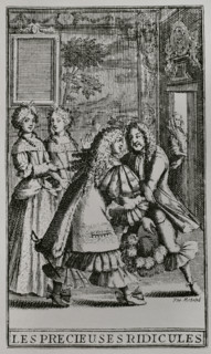 Les Precieuses ridicules"" (The Ridiculous Precieuses). One-act comedy written in prose by Moliere