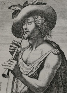 Herder Corydon. Engraving by Le Blond. XVIIme siecle: lettres, sciences et arts, France 1590-1700