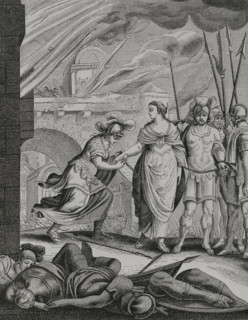 La belle esclave"" (The Beautiful Slave). Illustration for the frontispiece of the tragicomedy