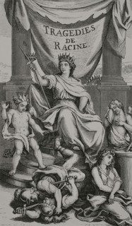 Tragedies de Racine. Illustration for the frontispiece of the first edition of the Works of Jean