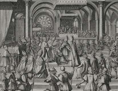 Louis XIII "the Just" (1601-1643). King of France and Navarre (1610-1643). Coronation ceremony of