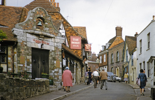 The Old Bell pub, Ye Olde Bell Inn, Star Brewery, The Mint street,  Rye, Kent, England, UK early