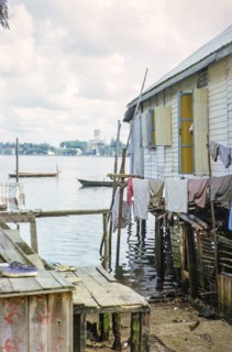 Village Kampong Lorong Fatimah near the Causeway between Singapore and Johor Bahru, Malaysia,