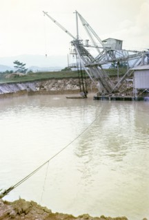 Tanjung Tualang Dredge No.5 (TT5) tin mining dredger built in England in 1938 by F.W.Payne & Son,
