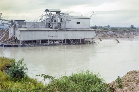 Tanjung Tualang Dredge No.5 (TT5) tin mining dredger built in England in 1938 by F.W.Payne & Son,