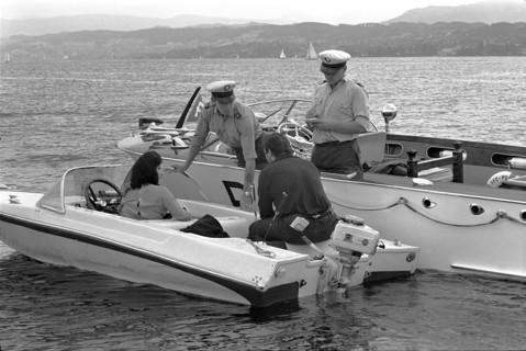 Water rescue police intervention, Zurich 1966