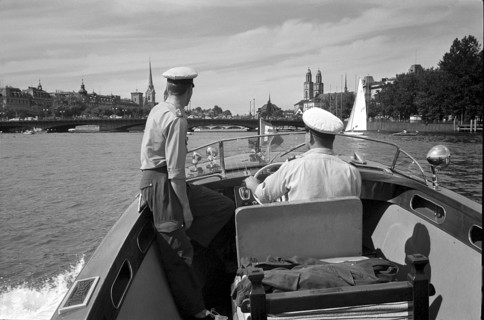 Water rescue police intervention, Zurich 1966