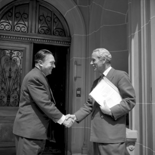 Laos conference in Geneva 1961: Georgij M. Puschkin and Malcolm MacDonald