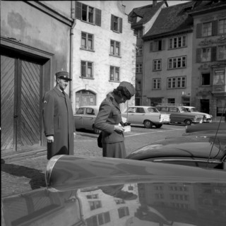 Police assistant at work, Schaffhausen 1962