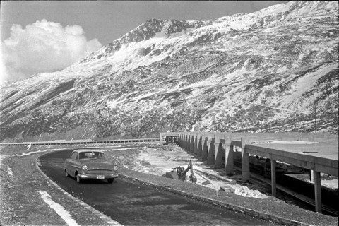 Tunnel Great Sankt Bernhard, before opening, 1964