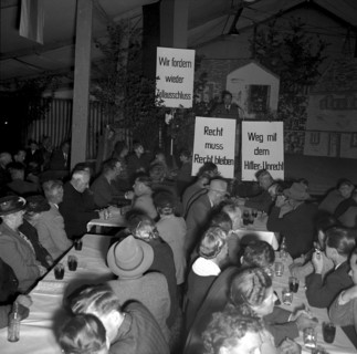 Demonstration for customs union with Switzerland, Jestetten 1955