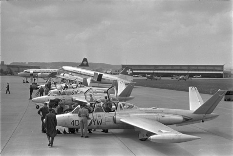 Austrian military aircrafts in Kloten 1963