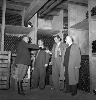 Domaine du Prieure Saint-Pierre a Auvernier"": 200 years jubilee, wine cellar, 1950