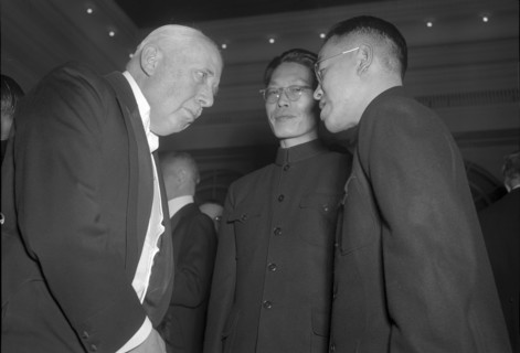 Diplomats dinner, Berne 1951: von Steiger, Feng, interpreter