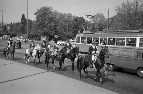 Diligence drive to Flims: Upbeat of the Year of the Alps, 1965