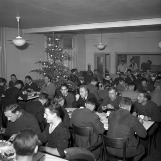 Christmas Eve 1950: Christmas party in a Lokremise