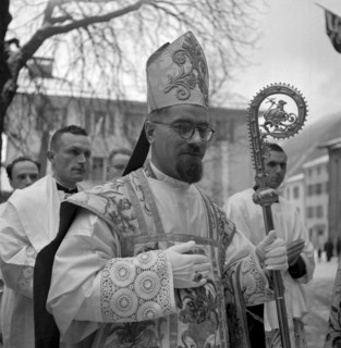 Ordination of the provost of St. Bernard mountain, Levoy, in Martigny 1953