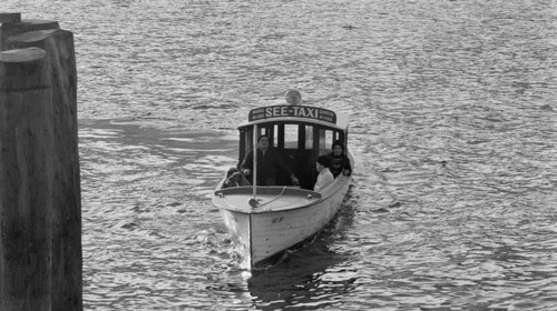 Quinten, boat taxi on the Lake Walensee, 1972