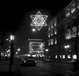 Christmas lighting in Zurich 1960