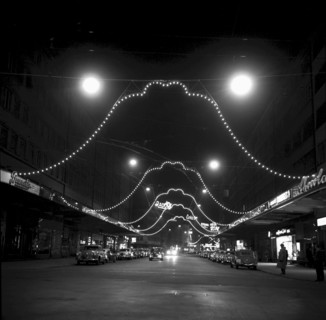Christmas lighting Geneva 1958