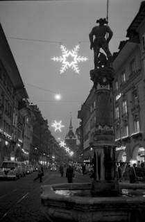 Christmas lighting in Berne 1964