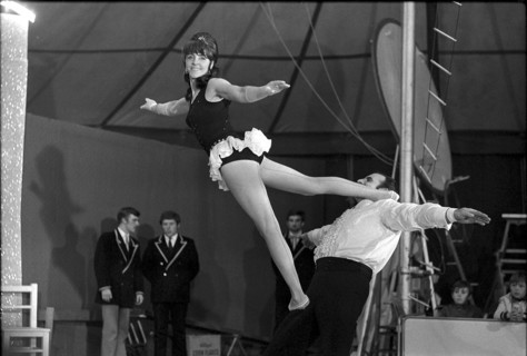 Circus Stey 1969: acrobats performing in circus