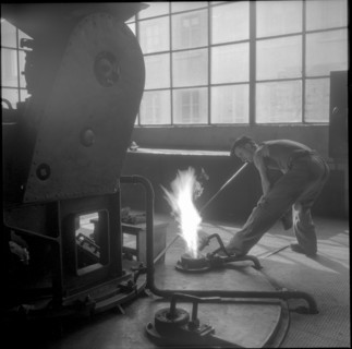 Bulach glassworks, glass factory 1953