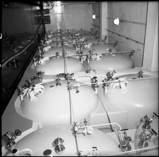 Tanks of the cider mill Zweifel & Co Zurich-Hongg 1958